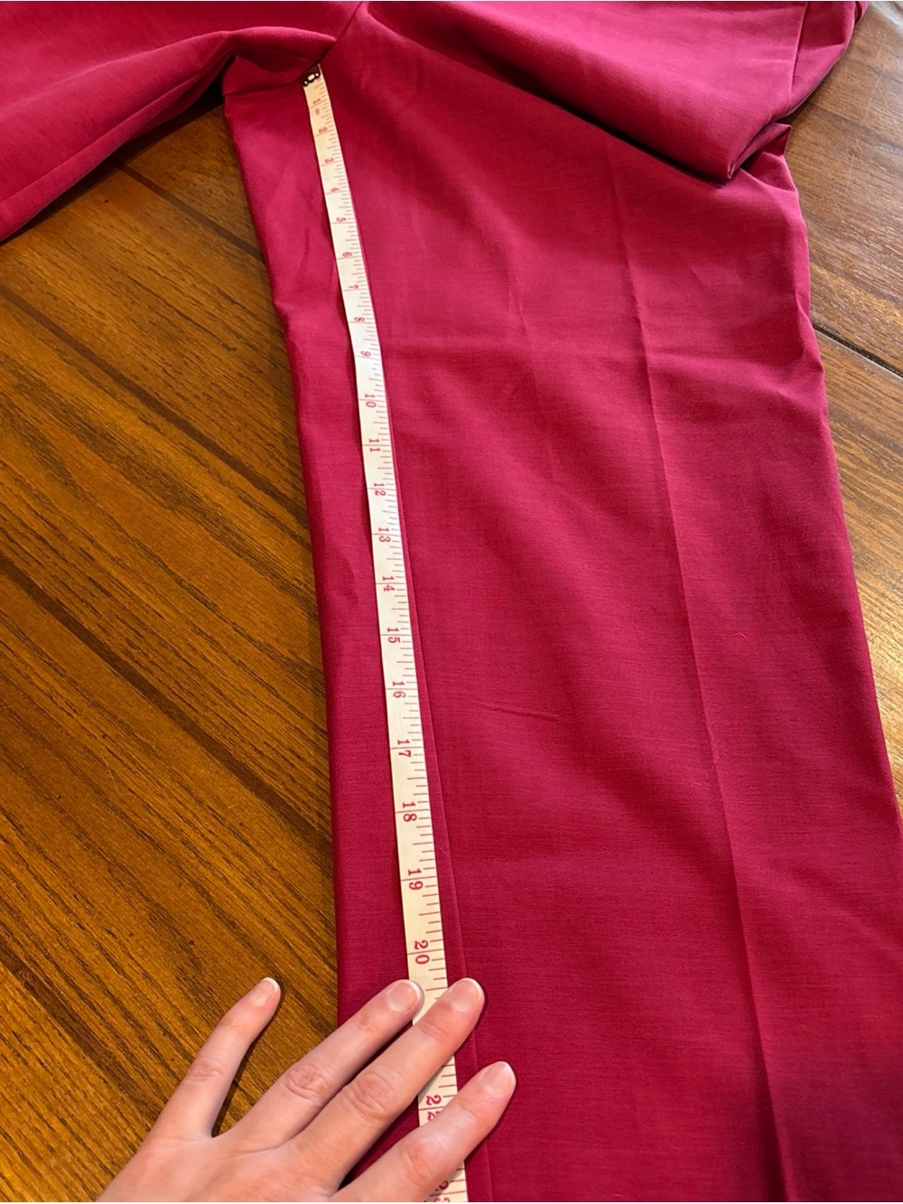 Loft The Riviera Slim Mid Rise Red Size 10 Women’s Pants Pockets Straight Leg - Picture 12 of 12